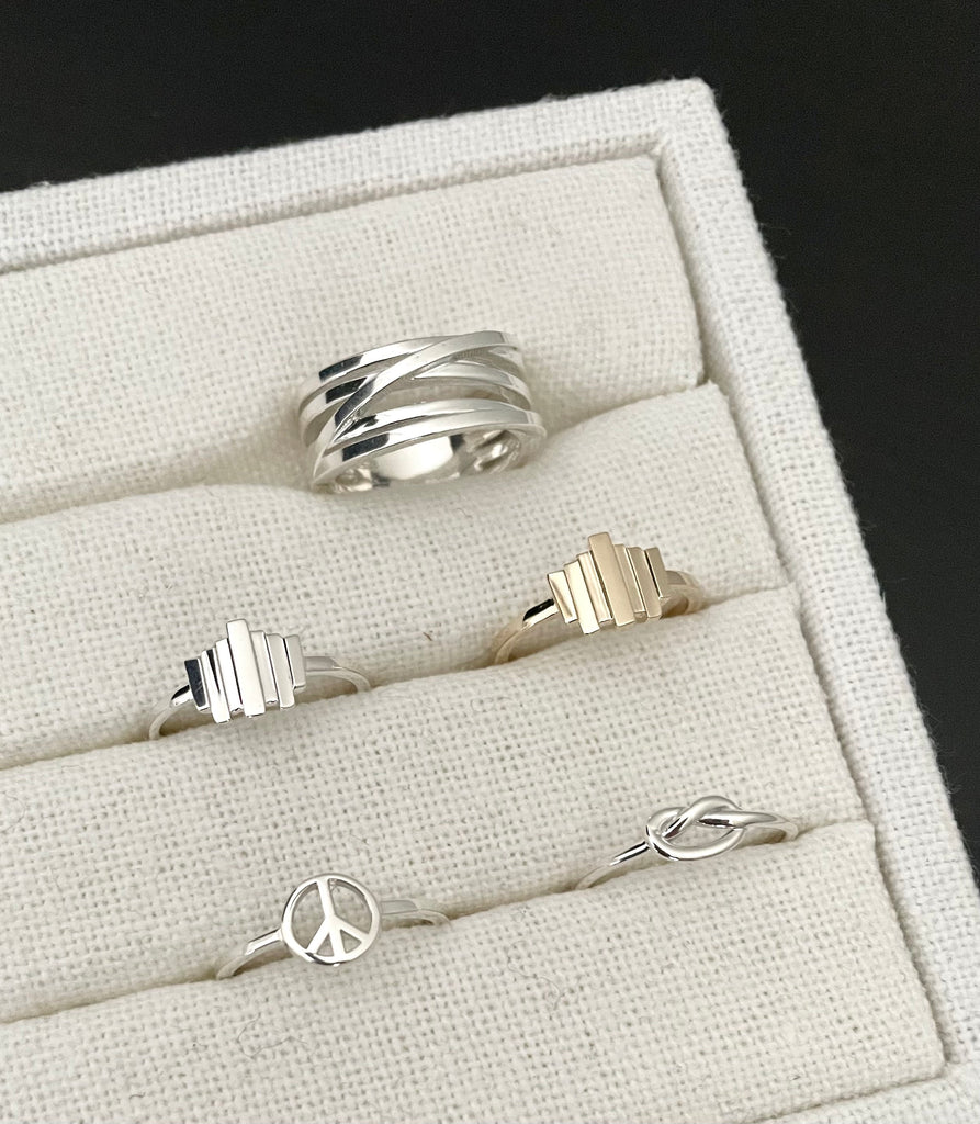 silver knot ring