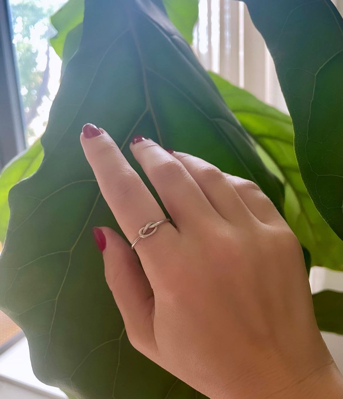 silver knot ring