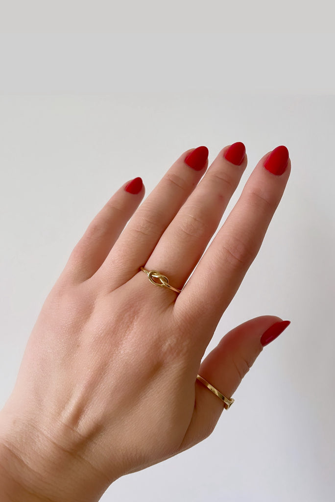 the gold knot ring is made for every day wear and can be worn forever