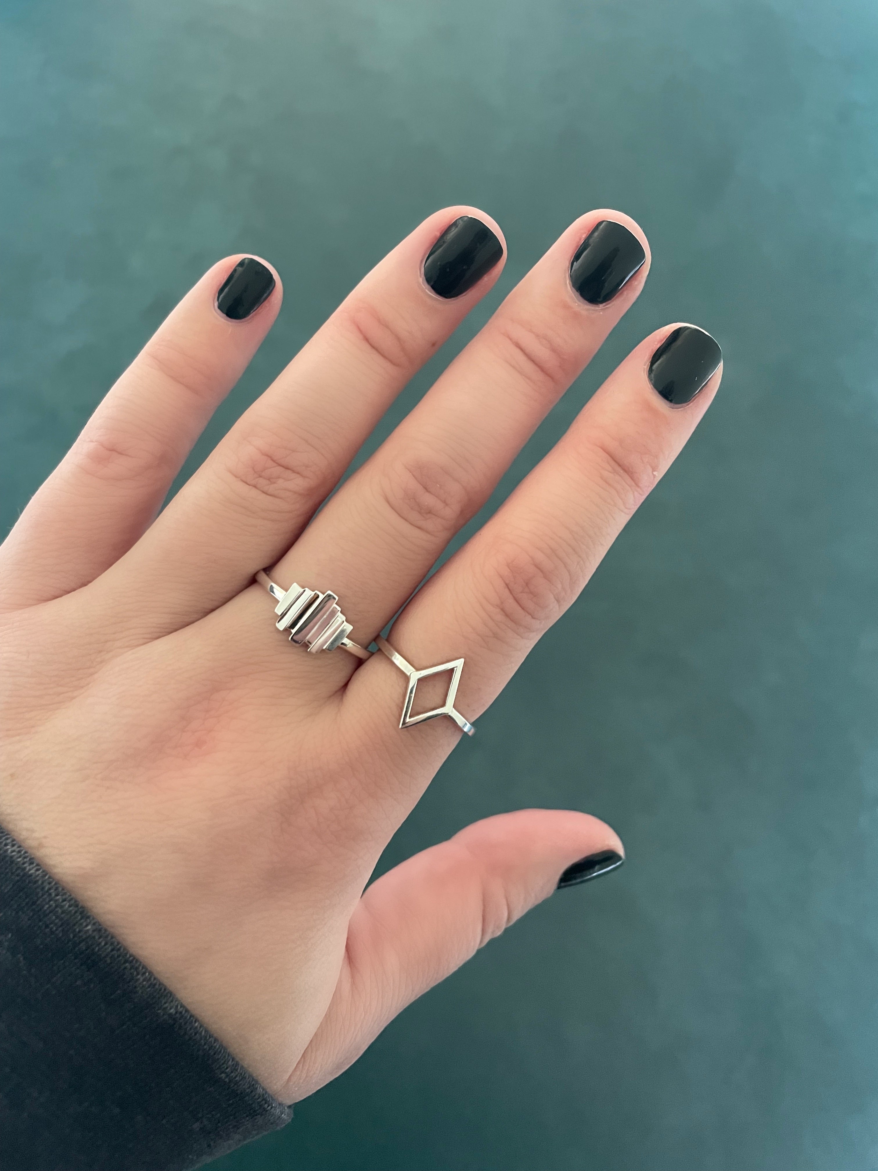 silver art deco ring