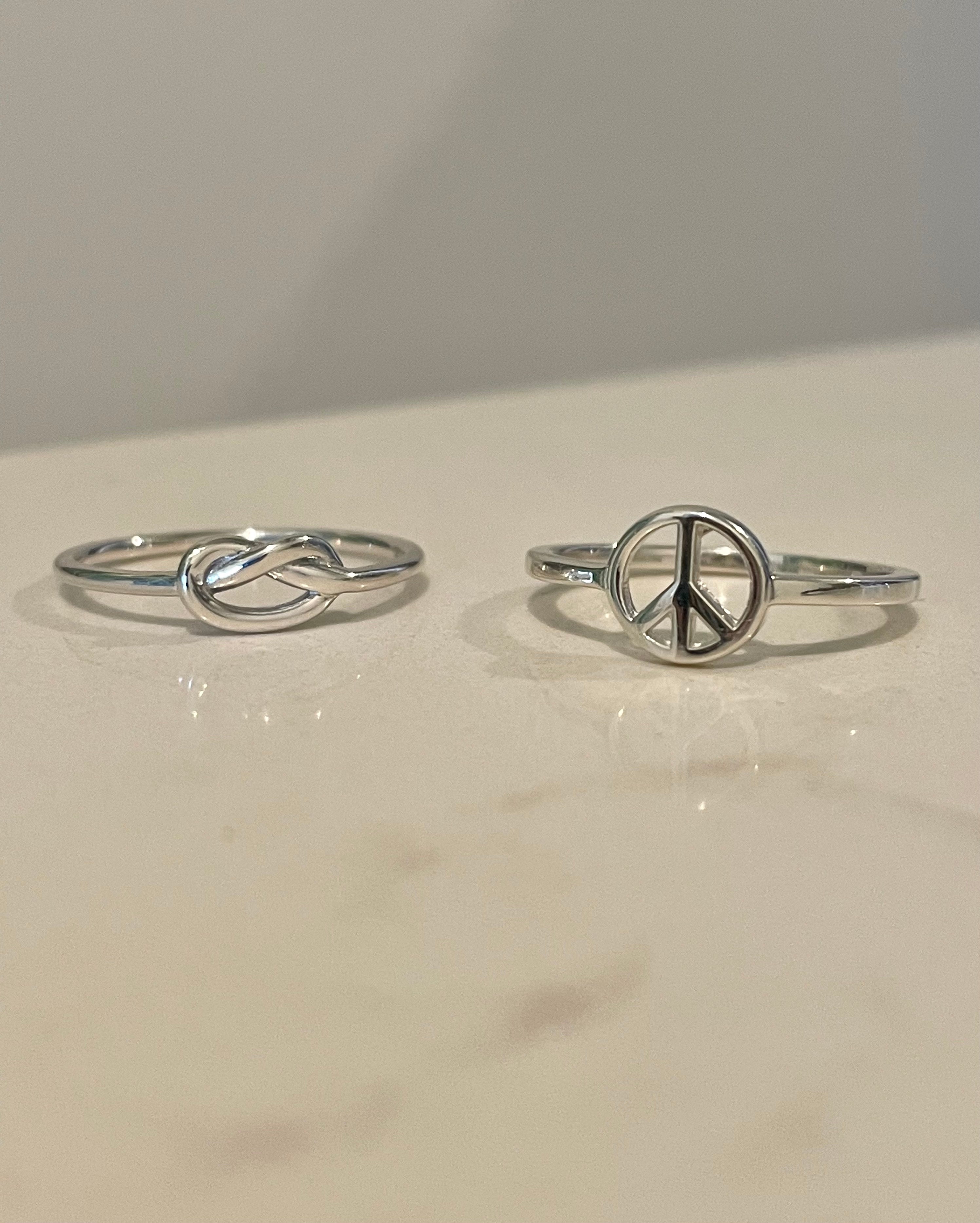 silver knot ring