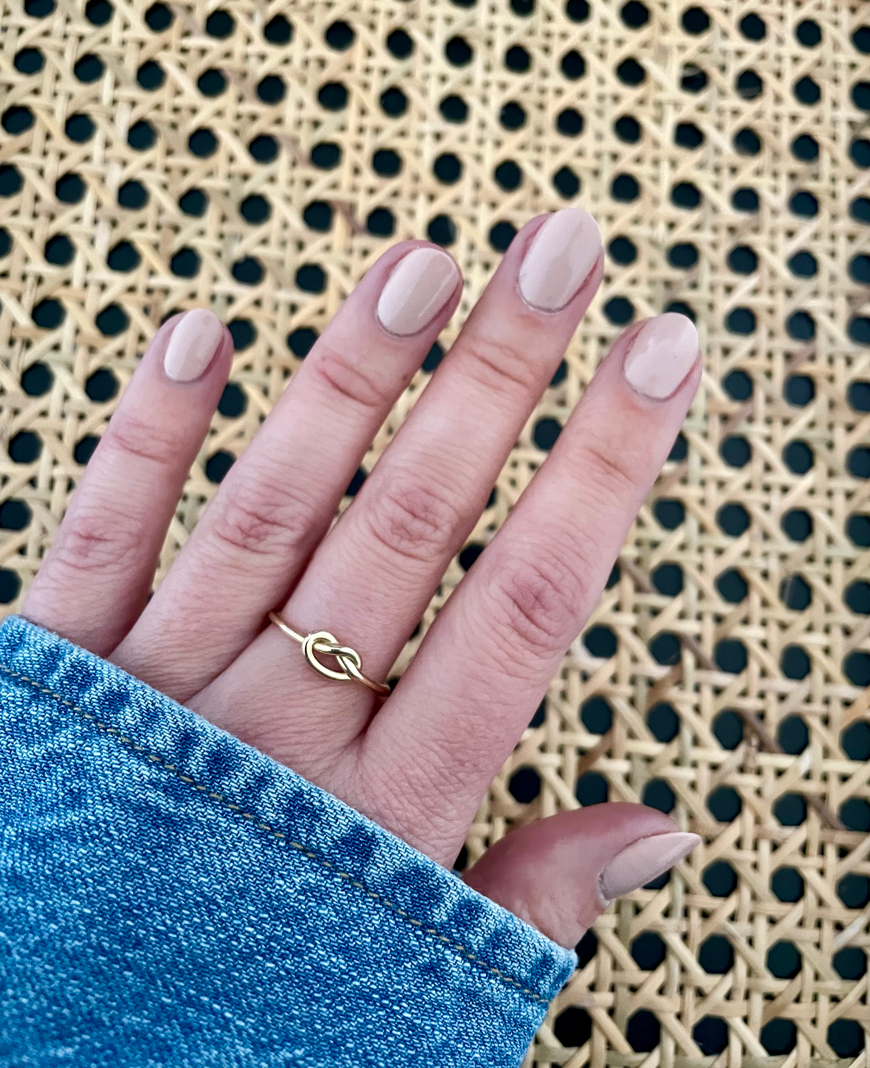 solid 14k gold knot ring