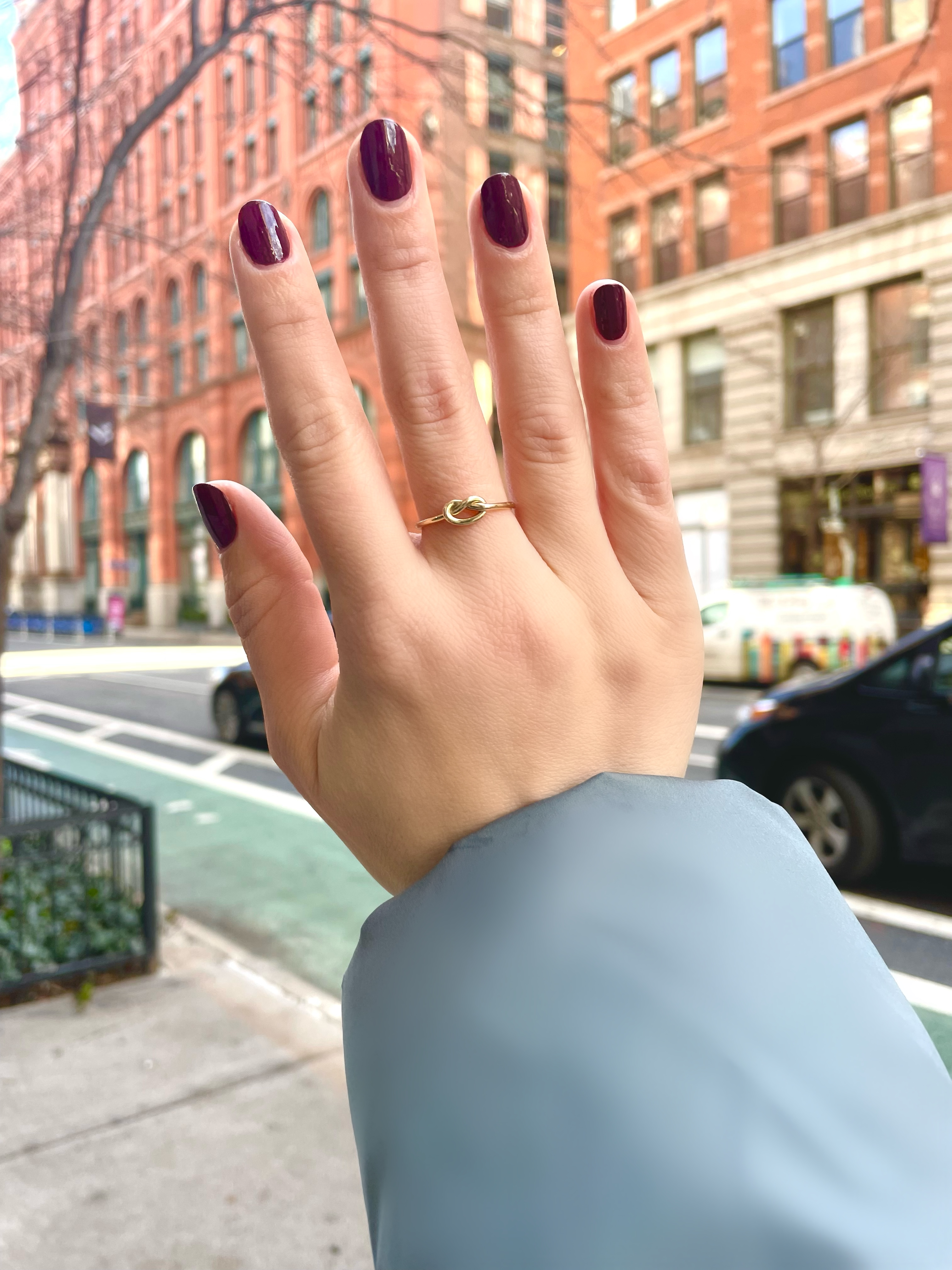 solid 14k gold knot ring