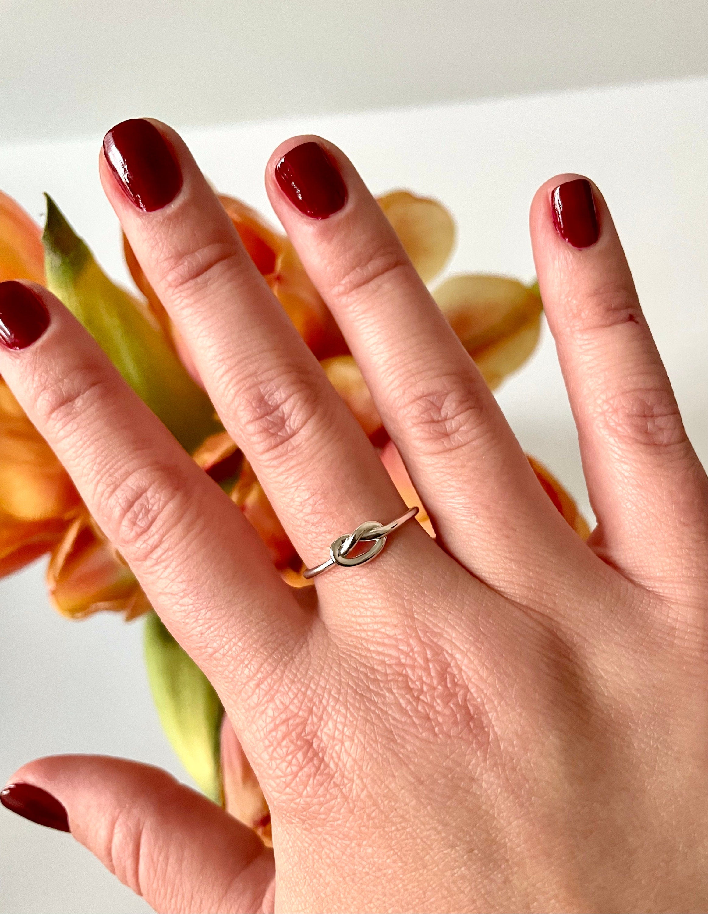 silver knot ring
