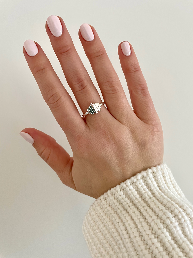 the 925 silver art deco ring adds just enough edge and fun to any look
